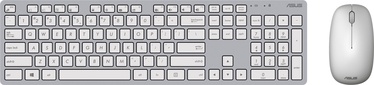 Комплект клавиатуры и мыши Asus W5000 EN/RU, белый, беспроводная