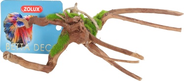 Декорация аквариума Zolux Ki Pouss Spider Root, 0.05 кг, коричневый/зеленый, 31 см, S