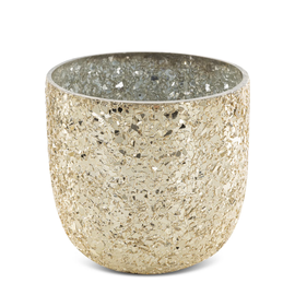Küünlahoidja Melia, klaas, Ø 12 cm, 12 cm, kuldne