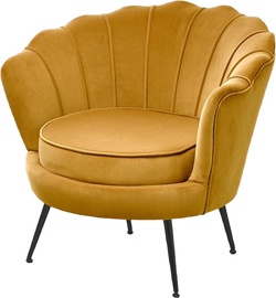 Atzveltnes krēsls Amorinito, dzeltena, 83 cm x 77 cm x 77 cm