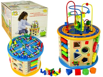 Attīstošās rotaļlietas Lean Toys Intelligence Big Round Bead 9837, 38 cm, daudzkrāsaina