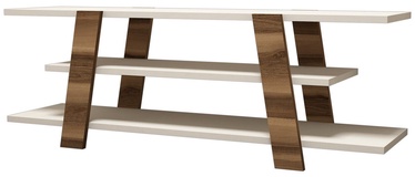 TV-laud Kalune Design Flower, pähklipuu/kreemjasvalge, 1200 mm x 336 mm x 420 mm