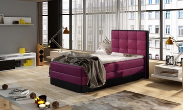 Lova viengulė continental Aster Mat Velvet 68, Mat Velvet 99 Left, 90 x 200 cm, violetinė, su čiužiniu, su grotelėmis