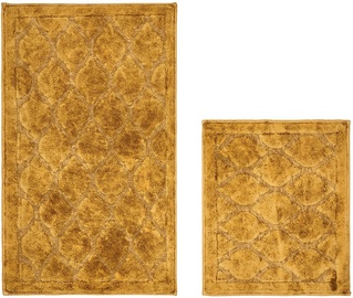 Vannasistabas paklājiņu komplekts Foutastic AKC_Eugene-V3_5698, dzeltena, 100 cm x 60 cm