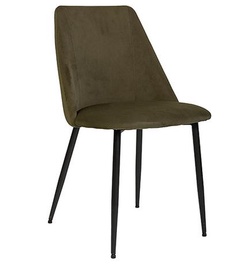 Ēdamistabas krēsls Nildo, matēts, olīvzaļa, 49.2 cm x 57.5 cm x 84 cm