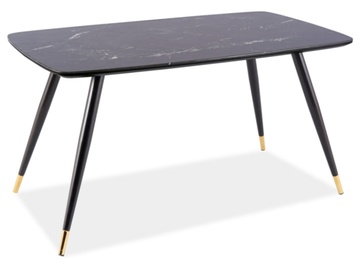 Обеденный стол Signal Meble Cyryl, черный, 1400 мм x 800 мм x 760 мм