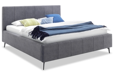 Кровать Lizzano Cloud, 160 x 200 cm, антрацитовый, с решеткой