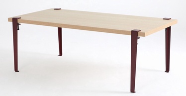 Журнальный столик Kalune Design Fonissa, коричневый/красный, 600 мм x 1200 мм x 450 мм