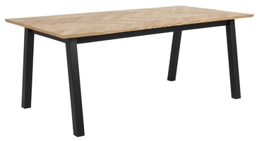 Söögilaud Actona Brighton, must/tamm, 1800 mm x 900 mm x 750 mm