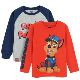 Krekls ar garām piedurknēm, bērniem Cool Club Paw Patrol LCB2711994-00, sarkana/pelēka, 92 cm, 2 gab.