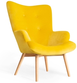 Atzveltnes krēsls Homla Moss Basic, dzeltena