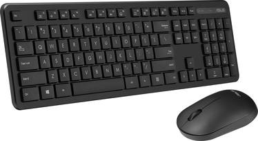 Комплект клавиатуры и мыши Asus CW100 Английский (US), черный, беспроводная