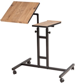 Kompiuterio stalas reguliuojamo aukščio Kalune Design Laptop Standing Desk Glen Atlantic, juodas/pušies