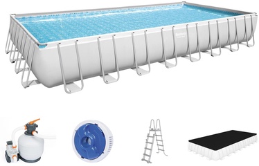 Бассейн каркасный Bestway Power Steel Frame Pool 56623, серый, 52231 л