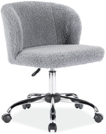 Biroja krēsls Dolly, 44 x 53 x 71 - 81 cm, pelēka/hroma