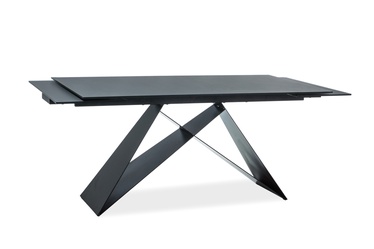 Обеденный стол c удлинением Signal Meble Westin, черный, 1600 - 2400 мм x 900 мм x 760 мм