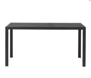 Dārza galds Domoletti, melna, 153 cm x 93 cm x 65 cm
