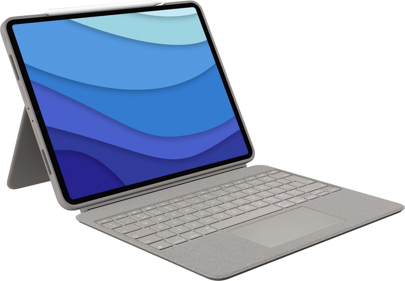 Klaviatūra Logitech Combo Combo Touch, EN, smilškrāsas, bezvadu