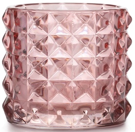 Svečturis AmeliaHome Malaga, stikls, Ø 7 cm, rozā