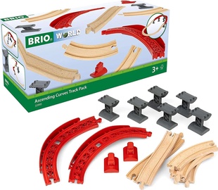 Komplekts Brio Ascending Curves Track Pack 33995, brūna/sarkana/pelēka