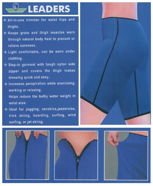 Lühikesed püksid, naiste Leaders Slimming, sinine, XXL