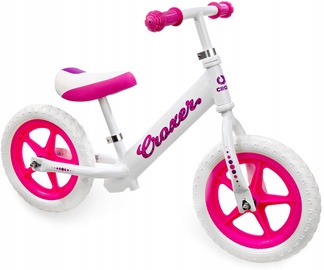 Balansinis dviratis Croxer Cadea, baltas/rožinis, 12"
