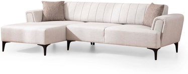 Stūra dīvāns-gulta Atelier Del Sofa Hamlet, krēmkrāsa, kreisais, 270 x 140 cm x 77 cm