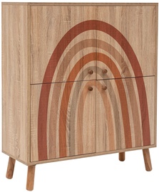 Шкафчики Kalune Design Multi Purpose Iris, многоцветный/дуб сонома, 36 см x 95 см x 111 см