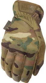 Darba cimdi pirkstaiņi Mechanix Wear FastFit Multicam FFTAB-78-010, tekstilmateriāls/ādas imitācija/neilons, brūna/zaļa, L, 2 gab.