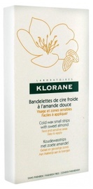 Depilācijas joslas Klorane Double Cold Wax Small Strips With Sweet Almond, 6 gab.