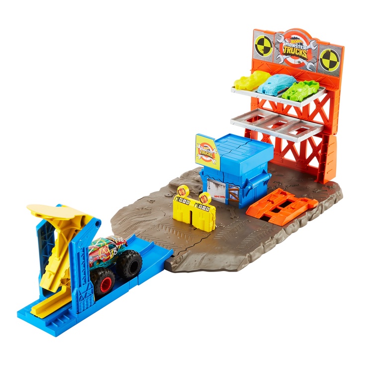 Komplekts Mattel Hot Wheels Monster Trucks Blast Station Playset