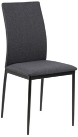 Ēdamistabas krēsls Demina, melna/pelēka, 53 cm x 43.5 cm x 92 cm