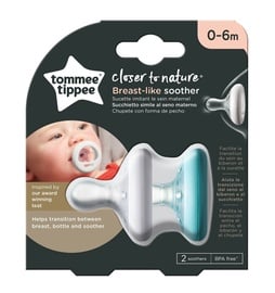 Соска Tommee Tippee Breast-Like Soother, 0 мес., 2 шт.