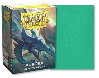 Mängukaartide ümbris Dragon Shield Standard Matte Aurora, roheline