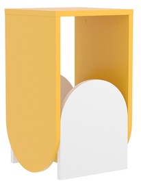 Журнальный столик Kalune Design Nun, белый/желтый, 320 мм x 320 мм x 550 мм