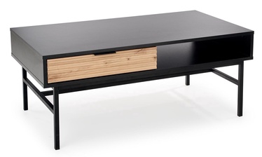 Kafijas galdiņš Halmar Murano, melna/ozola, 1100 mm x 600 mm x 460 mm