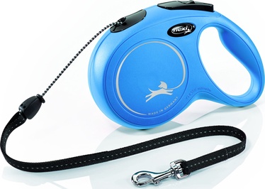Автоматический поводок Flexi New Classic Cord, синий, M 8м