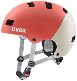 Skrituļslidotāja ķivere Uvex CC, 55-58 cm, oranža/smilškrāsas