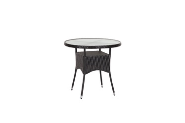 Lauko stalas Domoletti, juodas, 0.8 cm x 0.8 cm x 0.74 cm