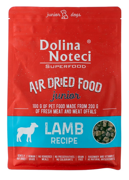 Sausā suņu barība Dolina Noteci Air Dried Junior Lamb, jēra gaļa, 1 kg