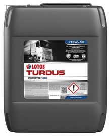 Машинное масло Lotos Turdus Powertec 1000 15W - 40, минеральное, для грузовиков, 20 л