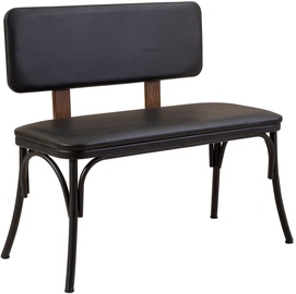 Скамейка в прихожей Kalune Design Oliver Bank, коричневый/черный, 41 см x 100 см x 49 см