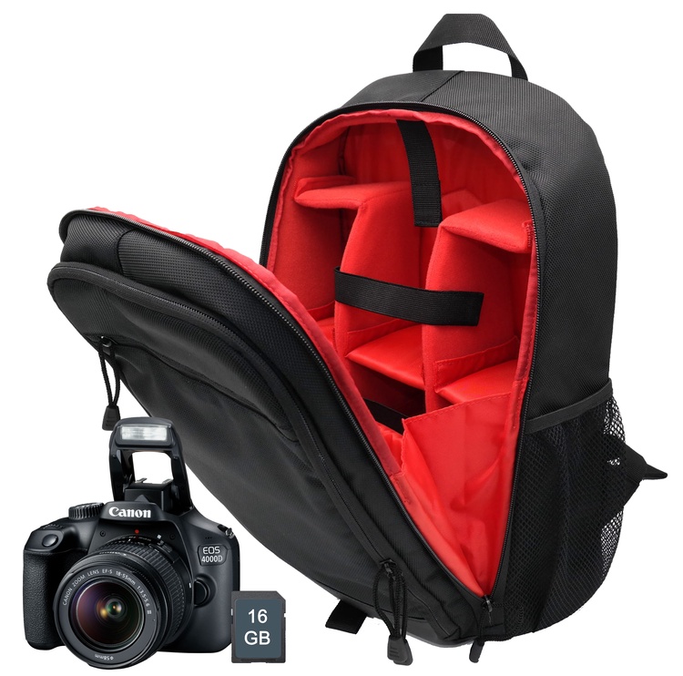 Зеркальный фотоаппарат Canon EOS 4000D 18-55mm III + 16GB SD + Bag BP110