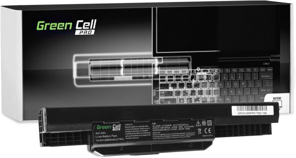 Klēpjdatoru akumulators Green Cell Pro A41-K53 Asus, 2.6 Ah, Li-Ion