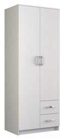 Riidekapp Top E Shop Romana 80, valge, 80 cm x 52 cm x 205 cm