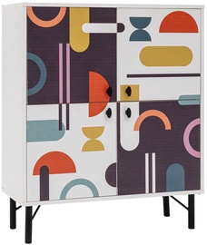 Kapp Kalune Design Multi Purpose Sia 869VEL4526, pruun/valge/kollane/violetne, 36 cm x 95 cm x 111 cm