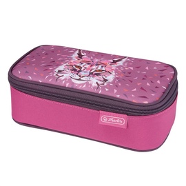 Пенал Herlitz Wild Animals Lynx, 225 мм x 120 мм, розовый