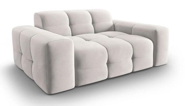 Dīvāns Micadoni Home Kendal Velvet, gaiši pelēka, 156 x 103 cm x 79 cm