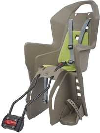 Детское кресло для велосипеда Polisport Koolah 3701, коричневый/зеленый, задняя