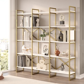 Plaukts Kalune Design VG6 956LCS1426, zelta/balta, 30 cm x 170 cm x 175 cm